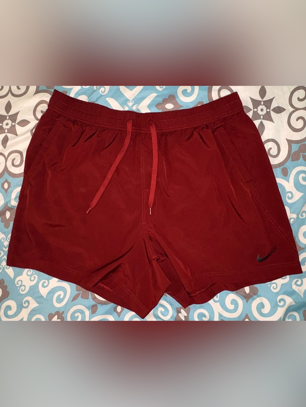 Nike Men's Athletic Shorts Burgundy Red